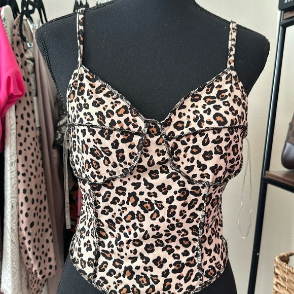 Nwot Peach love y2k leopard print Cami - Picture 1 of 2